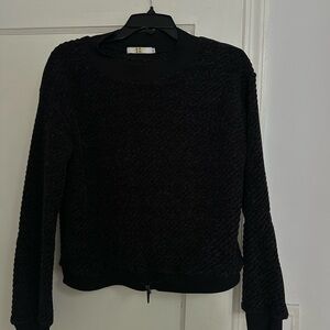 Black Crew Neck Sweater Classic Knit